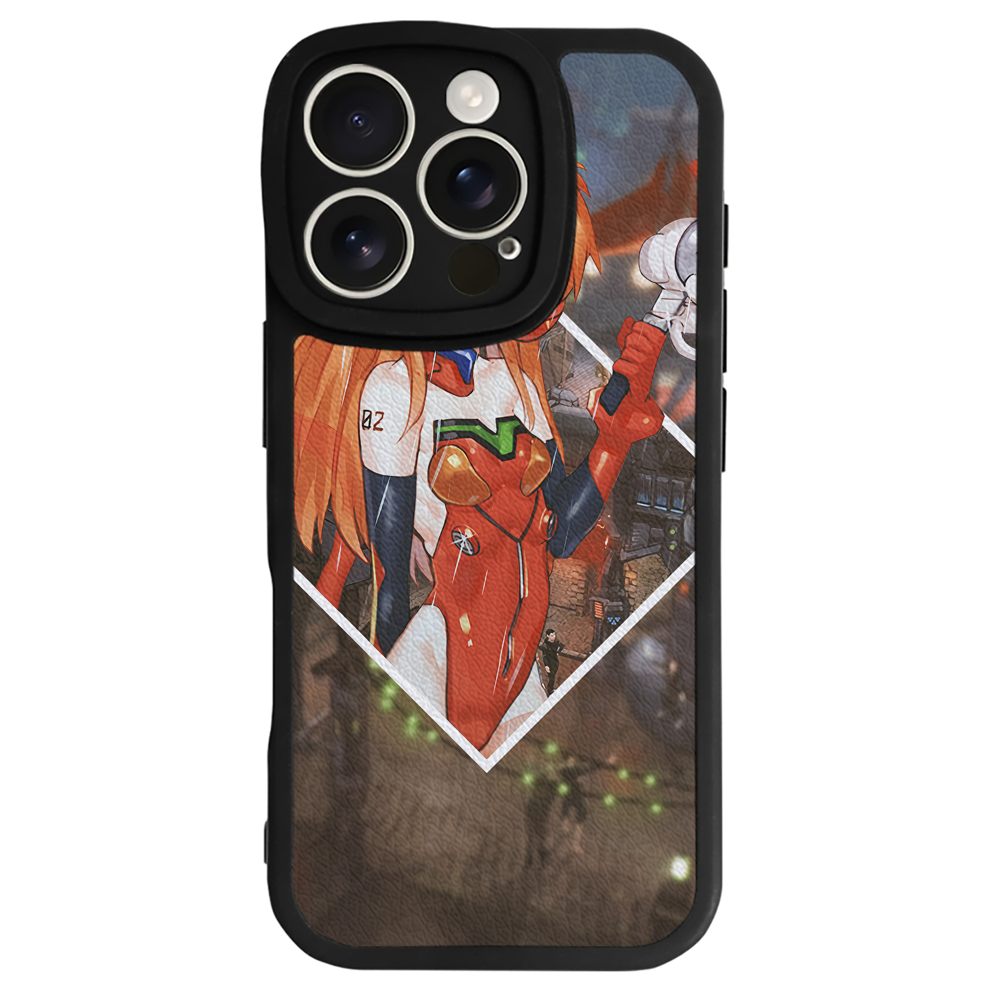 （画像用） EVA 新世紀エヴァンゲリオン 【iPhone 16シリーズ対応】シリコンスマホケース（レザー調） 材質：シリコン